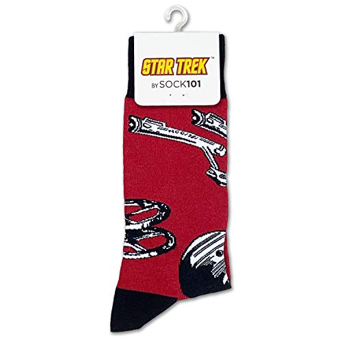 Star Trek: The Original Series Ships - Calcetines, rosso, Talla única