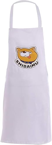 Miniatura 1 de Delantal unisex The Way of the Househusband Cosplay Gokushufudo impreso delantal de cocina de dibujos animados accesorios de cosplay, Blanco