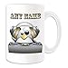 Produktbild Personalisiertes Geschenk, großer Deejay Tasse (Pinguin in Kostüm Design Thema, weiß)  alle Nachricht/Name auf Ihre einzigartige  DJ Club Musik Dance