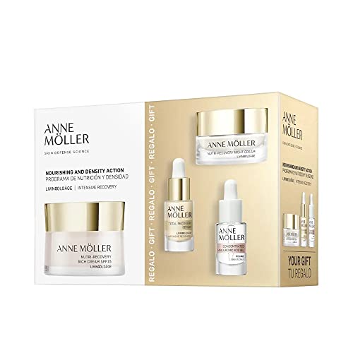 ANNE MOLLER LIVINGOLDAGE NUTRI RECOVERY RICH CREAM SPF15 50ML + 3 PRODUCTOS SET REGALO