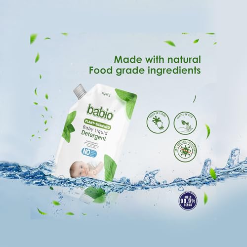 Image of Novel Plant Enriched Baby Liquid Detergent Refill Pack 1000ml | Neem & Coconut Cleansers | pH Balanced | No Phosphates, Sulphates, Parabens, Phthalates & Dyes | IFRA Allergen-Free Fragrance
