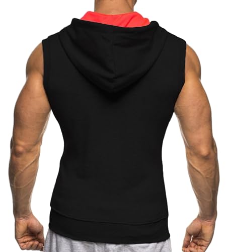 LemonGirl Men's Bodybuilding Sleeveless Hoodie Gym Tank Top4