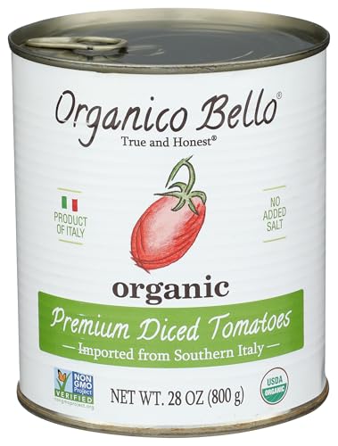 ORGANICO BELLO Organic Premium Chopped Tomatoes, 28 OZ