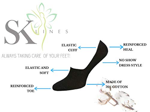 Men Cotton No Show Socks – Soft, Breathable Dress Socks with Cotton Fibers (Pack of 3 or 6-pairs).2