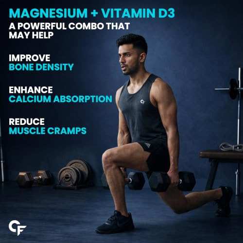 Image of Carbamide Forte Magnesium Glycinate 2000mg Supplement | Magnesium Supplement with Vitamin D3 & B12 | High Absorption Tablets for Muscle Recovery, Sleep, Bone & Nerve Health | 90 Veg Tablets