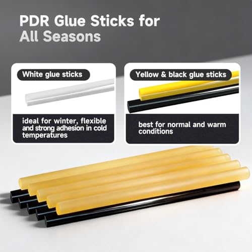 Image of Paintless Dent Removal Hot Glue Gun Kit, 100W PDR Glue Gun for Dent Repair, 1-2Min Fast Heating Glue Gun with 15 Glue Sticks, Professional Auto Body Dent Puller Tool