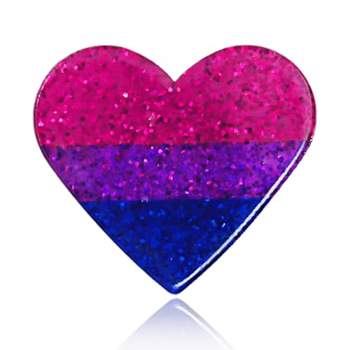 Image of LGBTQ+ Pride Pins - Rainbow Heart Flag Lapel Brooch Pin Badge Progress Pride Bisexual Transgender Nonbinary Lesbian Pansexual LGBTQ Accessories for Jackets Backpacks Hats