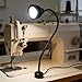 Eujgoov 1000lm 7W LED Work Light with Magnet Base, Flexible Gooseneck, 6000K, CNC Lathe, Auto Repair, Industrial Lighting, Workshop, Store, Reading (US Plug)