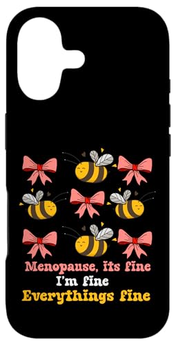 ���f�B�[�X Midlife Cute Bees its Fine Everythings Fine Menopause �X�}�z�P�[�X iPhone 17 �p
