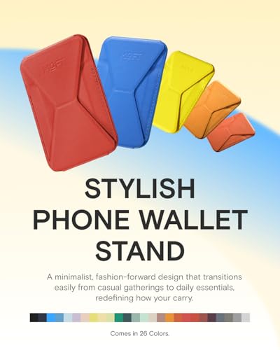 Image of MOFT Magsafe Wallet Stand Compatible with iPhone 16 /15 /14 /13 /12 Series, Angle Adjustment & MOVAS Phone Stand,Light Sunset
