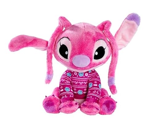 Simba Peluche Angel Edición Navidad 25 cm. con Jersey Rosa Navideño. Personaje de Lilo & Stitch. Suave y Tierno. Licencia Oficial Disney. Apto Desde 0 Meses (6315870333) | Ya disponible en tu tienda friki favorita! En mundofriki.es!