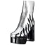 Black Patent Silver