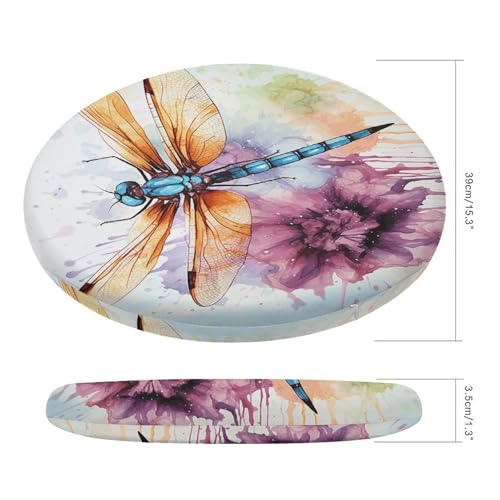 Coussin respirant et solide libellule aquarelle, assise super confortable pour adultes - 3
