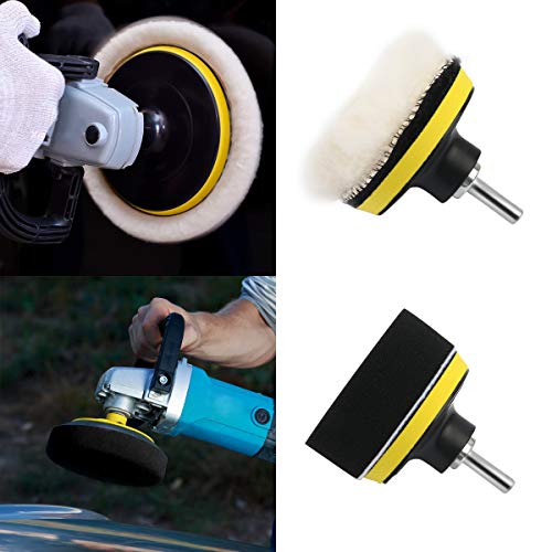 image for VERONES Car Foam Drill Polishing Pad Kit 25 PCS 3 Inch/80mm Buffing Pa