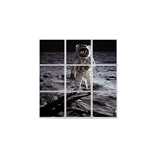 Carreaux céramique Neil Armstrong : fresque décorative de 32,4 x 32,4 cm pour faïence murale