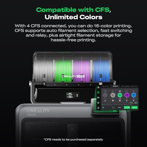 Image of Creality K2 Pro (A) 3D Printer, Support Multi Color 3D Printing Needs CFS, 600mm /s High-Speed Printing, Smart Auto Leveling, Active Chamber Heating, Dual AI Cameras, Large Build Volume 300x300x300 mm