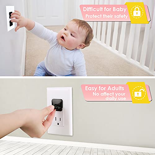 Outlet Covers Babepai 38-Pack Black Child Proof Electrical Protector Safety Improved Baby Safety Plug Covers #TOP3