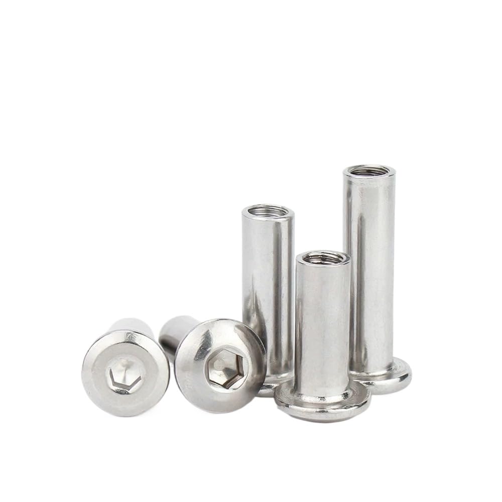 M3 M4 M5 M6 M8 M10 niklowe nakrętki nitowe gniazdo sześciokątne złącze meblowe beczka (100, M6 x 20 mm)