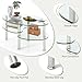 Tangkula Glass Coffee Table, Modern Furniture Decor 2-Tier Modern Oval Smooth Glass Tea Table End Table for Home Office with 2 Tier Tempered Glass Boards & Sturdy Chrome Plated Legs