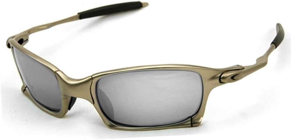 Top Sports Squared Sunglasses Polarized Alloy Metal Frame Iridium Mirror Riding