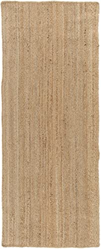 DomDeco Jute-Teppich AJALA Läufer, Flachgewebe, echte Handarbeit, nachhaltig, geflochten aus Reiner...