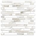 STICKGOO Thicker Design Peel and Stick, Self Adhesive Stick On Tile Backsplash for Kitchen and Bathroom, Beige & White, 12”×12”, 10 Sheets