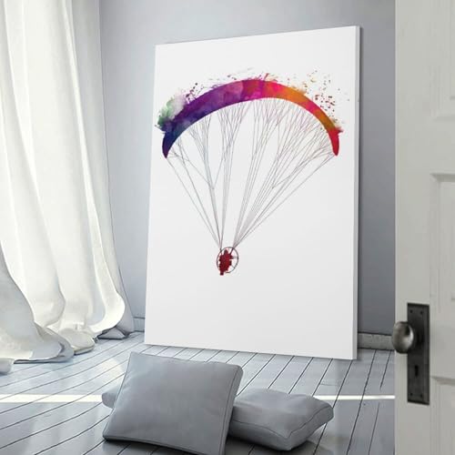Impression artistique parapente moderne toile et peinture murale 30x45cm