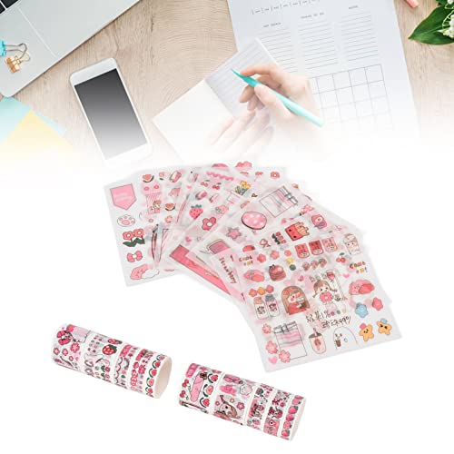 Adesivos Kawaii, adesivos fofos de desenho animado Washi fita adesiva para meninas para planejadores