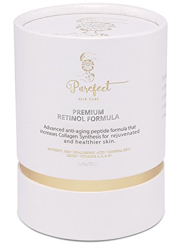 Purefect Skincare Premium Retinol/Anti aging Moisturizer Cream for Face and Neck 1.7 OZ HYALURONIC ACID MINERAL ZINC OXIDE VITAMINS A, E, & B5 SHEA BUTTER Made W/ Natural & organic ingredients