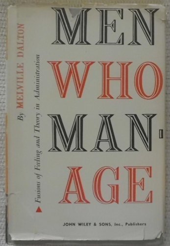 Men Who Manage 047119140X Book Cover
