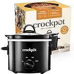 Crock-Pot Slow Cooker | Removable Easy-Clean Ceramic Bowl | 1.8 L Small Slow Cooker (Serves 1-2 People) | Energy Efficient | Black [CSC080]