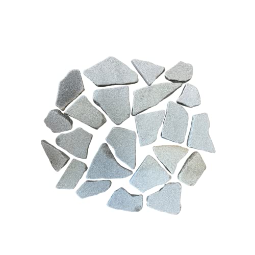 Splittprofi Naturstein Paket grau 2cm stark | 15 Stück XL Malsteine 4-10cm im Set | Oberfläche glatt | Flache Dekosteine Steinmalerei Cover