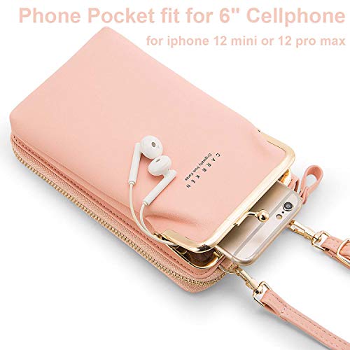 Womens Crossbody Bag Cell Phone Wallet Small Shoulder Purse Leather Card Handbag3