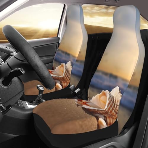 Housses de siège voiture universelles coquillages pour vos trajets d'été