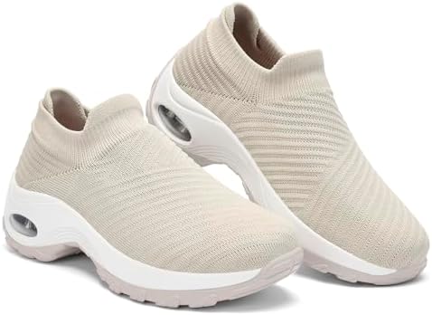 Walking Shoes Women Slip On Sock Sneakers Mesh Non
