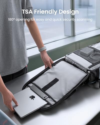 Image of tomtoc Travel Backpack 28L,TSA Personal Item Bag Flight Approved,PFAS Free | Carry on Luggage Backpack for Men Women, Water-resistant Business Airplanes Rucksack for Travel Essentials Fit 16 Inch Laptop