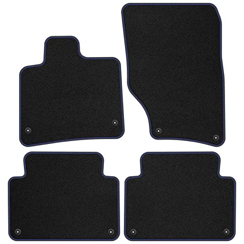 MOTOS tapis voiture en velours premium destiné à Audi Q7 I 4L 2006-2015 - Premium, Matt, Bleu - Découvrez un nouveau confort de conduite avec un jeu de tapis de sol voiture en velours pour votre tapis