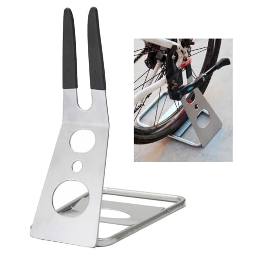 Soporte para bicicleta montaña portátil antideslizante y estante de estacionamiento plata 5