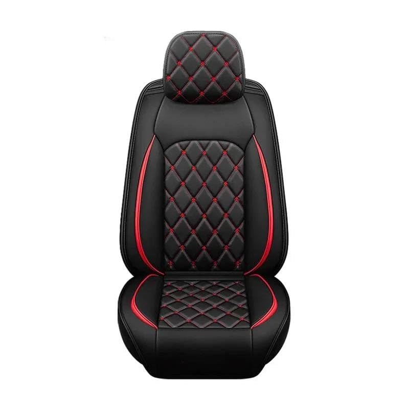 Housse de siège de voiture en cuir luxe pour Captur et Megane Noir Rouge