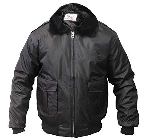 First class 100% nylon oxford watch-guard bomber jacket (black)-l…