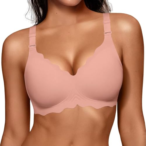 Image of Vertvie Jelly Bras for Women No Underwire Wireless Push Up Bra Full Coverage Bralettes Seamless Comfort Everyday Sports Bra