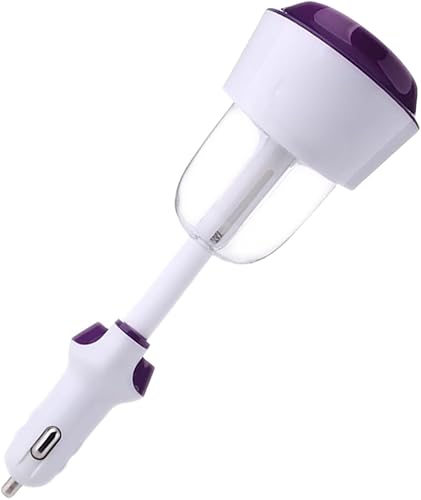 Humidificador de aire para automóvil, difusor de aceites esenciales automáticos de 12 V con 2 puertos de carga USB, difusor de aromaterapia de