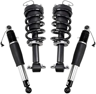 TRQ Front Rear Loaded Strut Spring Assembly Shock Absorber LH Driver RH Passenger Side Pair 4pc Set for Chevy GMC Suburban Tahoe Yukon Z95 MagneRide MRC