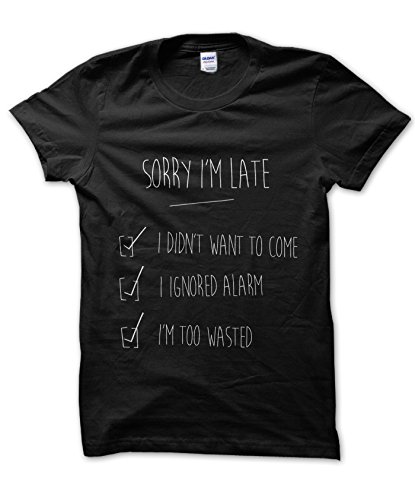 T-shirt Sorry I'm Late vêtement graphique coton été mode urbaine