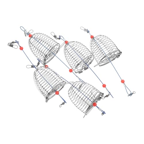 DECOMELODY 5Pcs Fishing Cage Durable Bait Basket for EEL Crab Lobster Shrimp Convenient Fishing Gear for Easy Catching