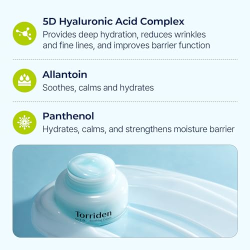 Torriden DIVE-IN Hyaluronic Acid Soothing Cream 3.38 fl oz | Revitalizing Facial Moisturizer for Sensitive, Dry Skin | Fragrance-free, Alcohol-free, No Colorants | Vegan, Cruelty-Free - Thumbnail 6