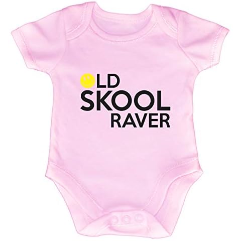 123t Funny Babygrow - Old Skool Raver Rave Music Baby Jumpsuit Romper Pajamas Newborn Presents New Gifts Unique Girl Babygrows Cover