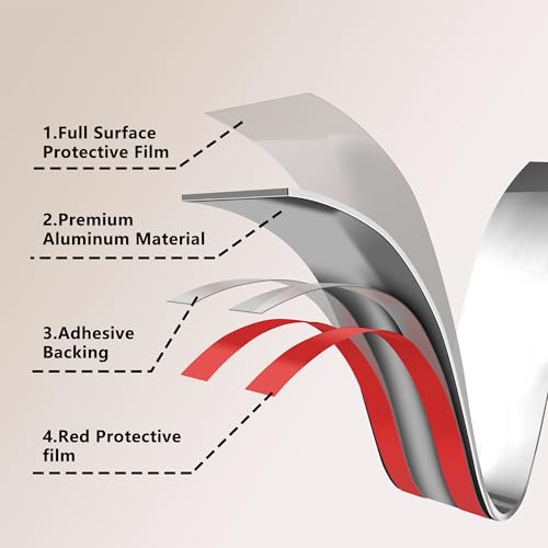 Image of 5pcs Silver Aluminum Corner Guards, 48 inch L x 0.98 inch W Self-Adhesive Wall Corner Protector Strips, Heavy-Duty Edge Guards for Wall & Furniture Protection, Easy Install