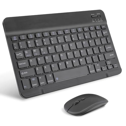 Combo Teclado e Mouse Bluetooth Sem Fio, Ultrafino e Recarregável...