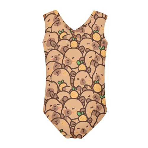 Image of Biyejit Girls Leotards Dance Sport Wear Gymnastics One-Piece Swimwear for Kids 3-14 Years